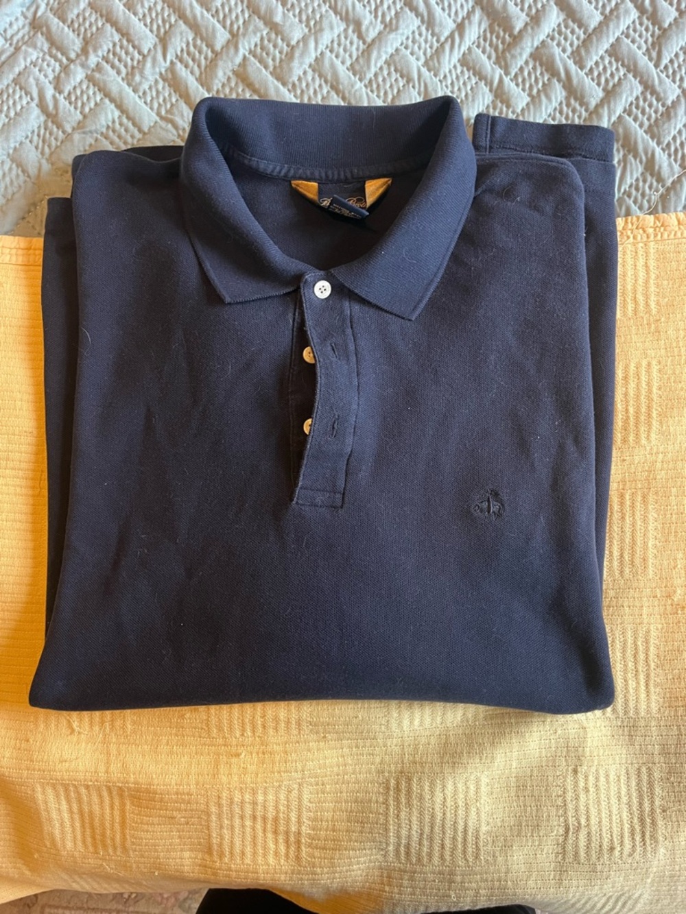 Brooks Brothers Navy Long-Sleeve Polo | Size XL | 100% Cotton
